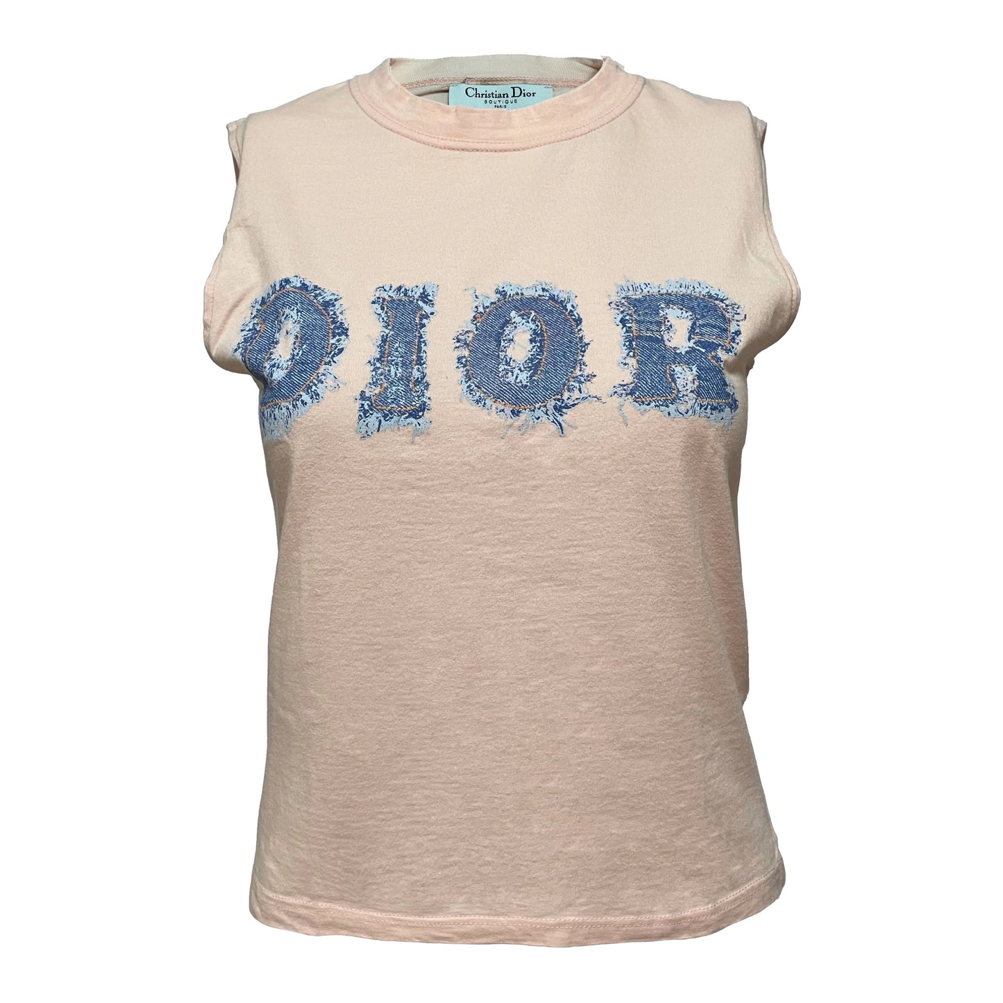CHRISTIAN DIOR Spring Summer 2003 Denim Look Logo Tank Top