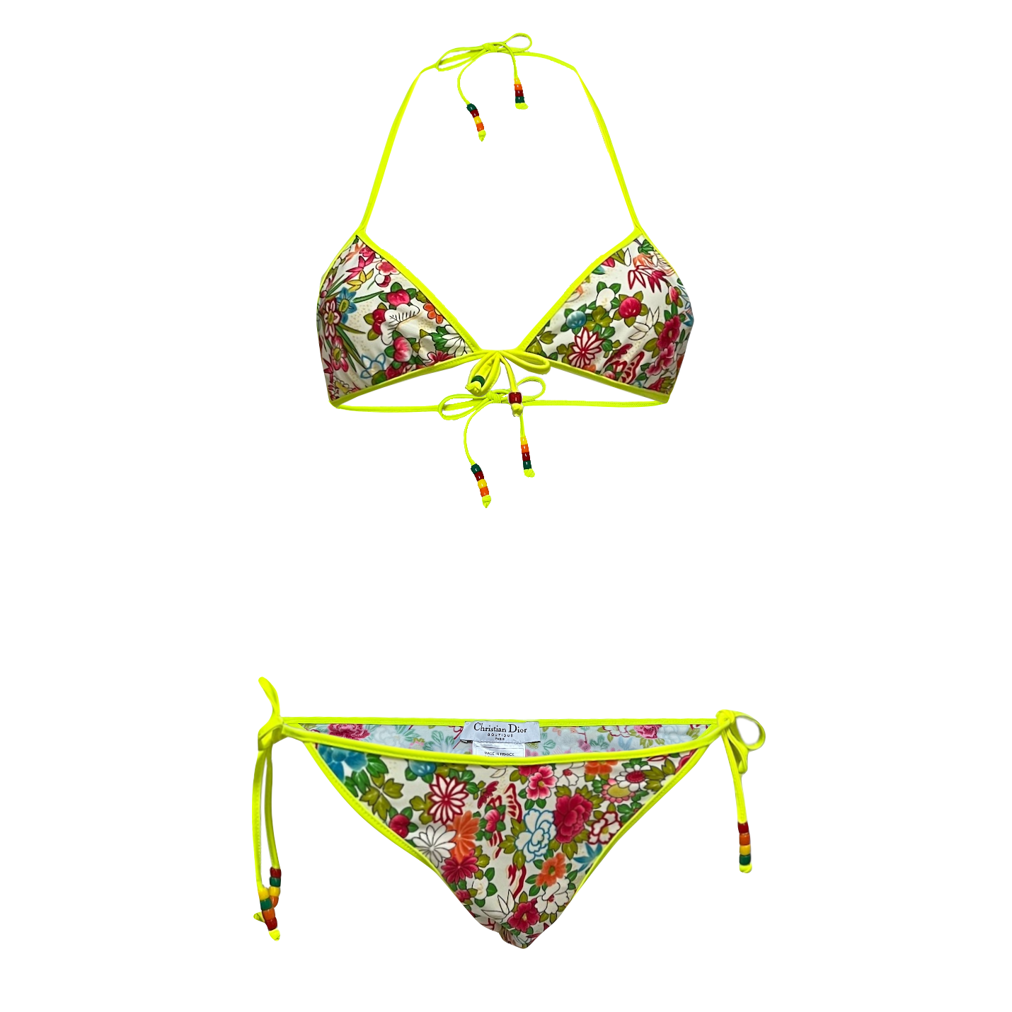 CHRISTIAN DIOR Spring Summer 2002 Floral Print Bikini