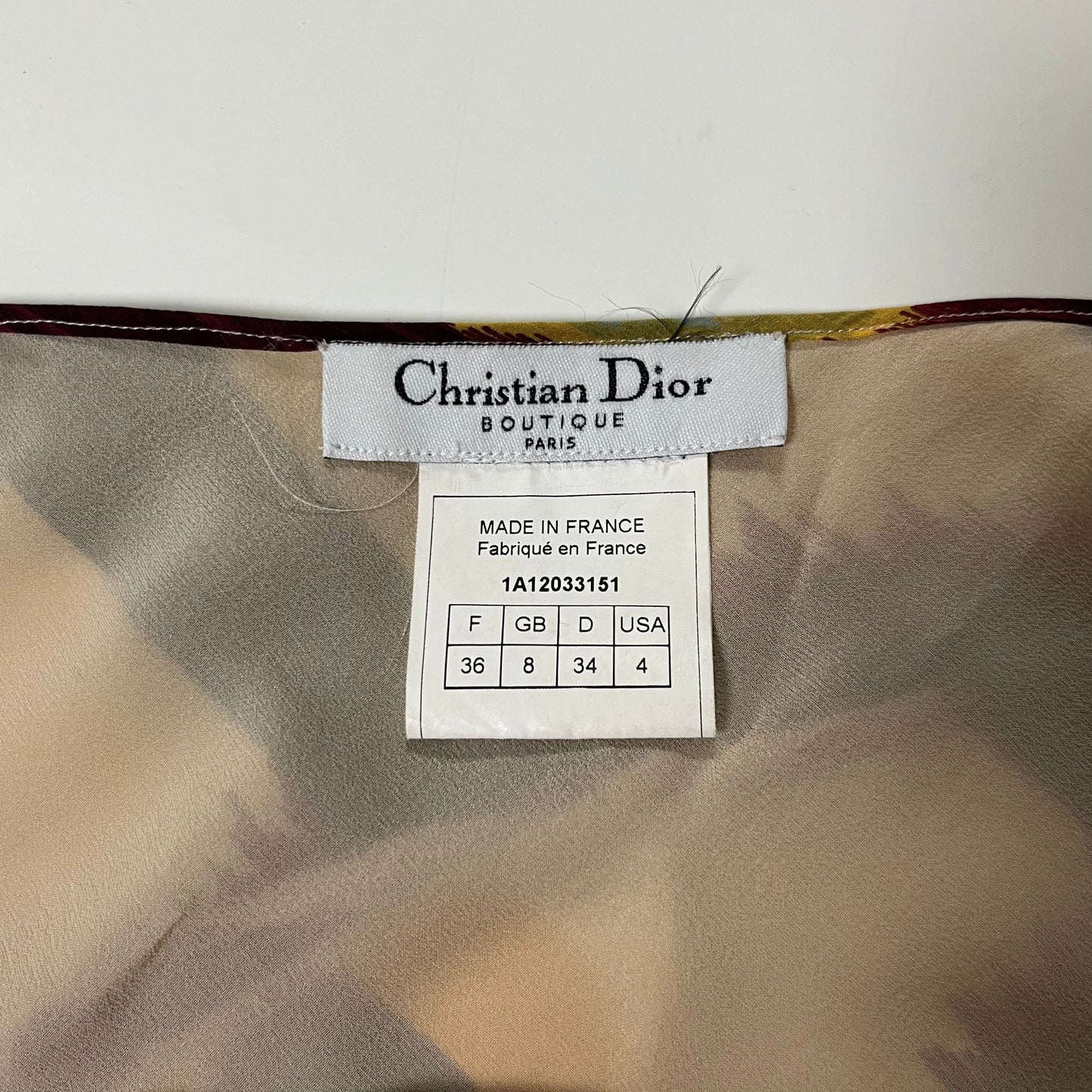 CHRISTIAN DIOR Fall Winter 2001 Floral Print Long Skirt