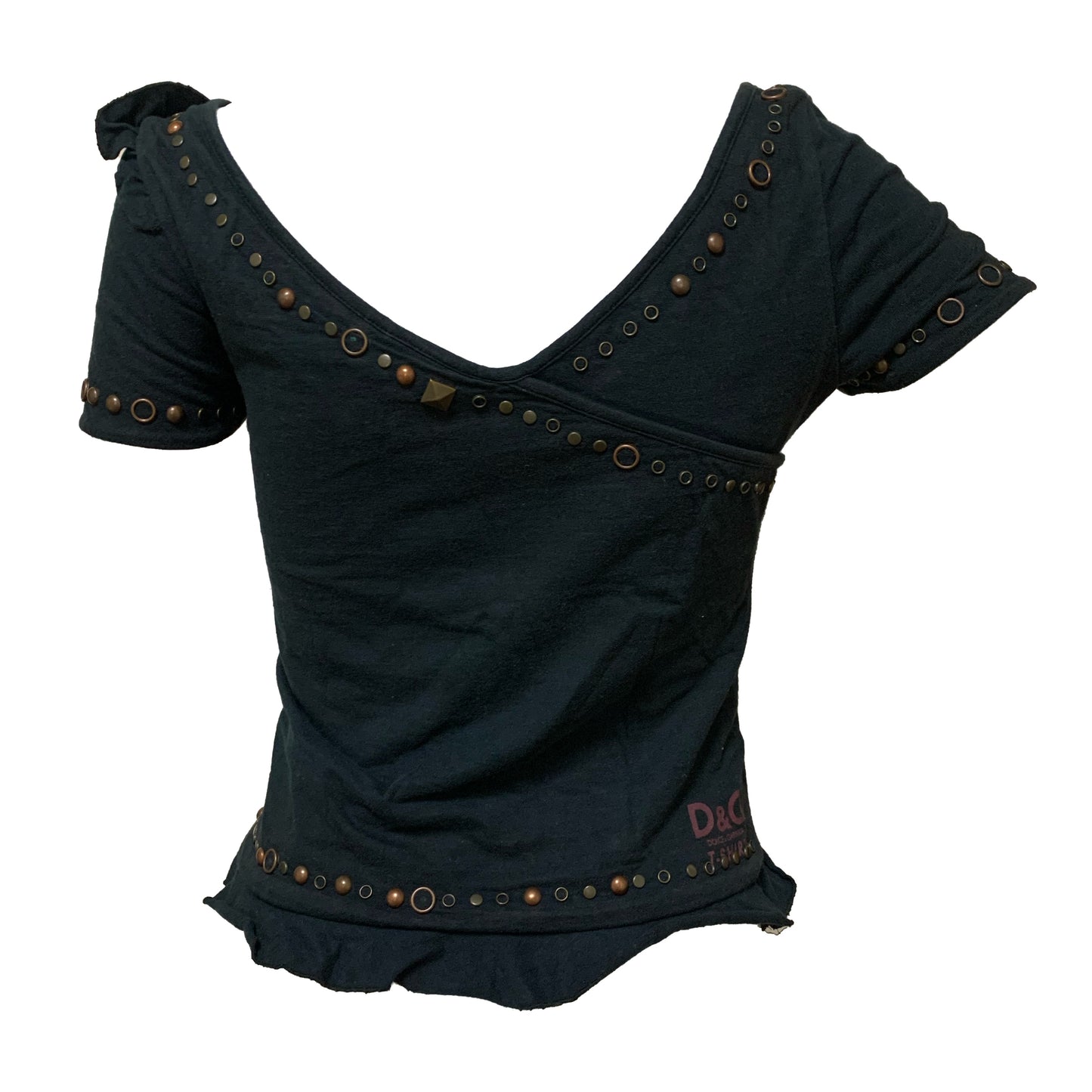 D&G Spring Summer 2003 "BIG FUN" Studs T-Shirt