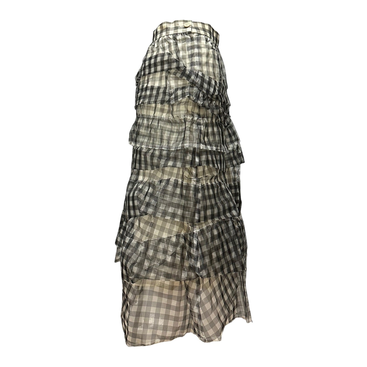 TRICOT COMME DES GARÇONS Checkered Flared Midi Skirt