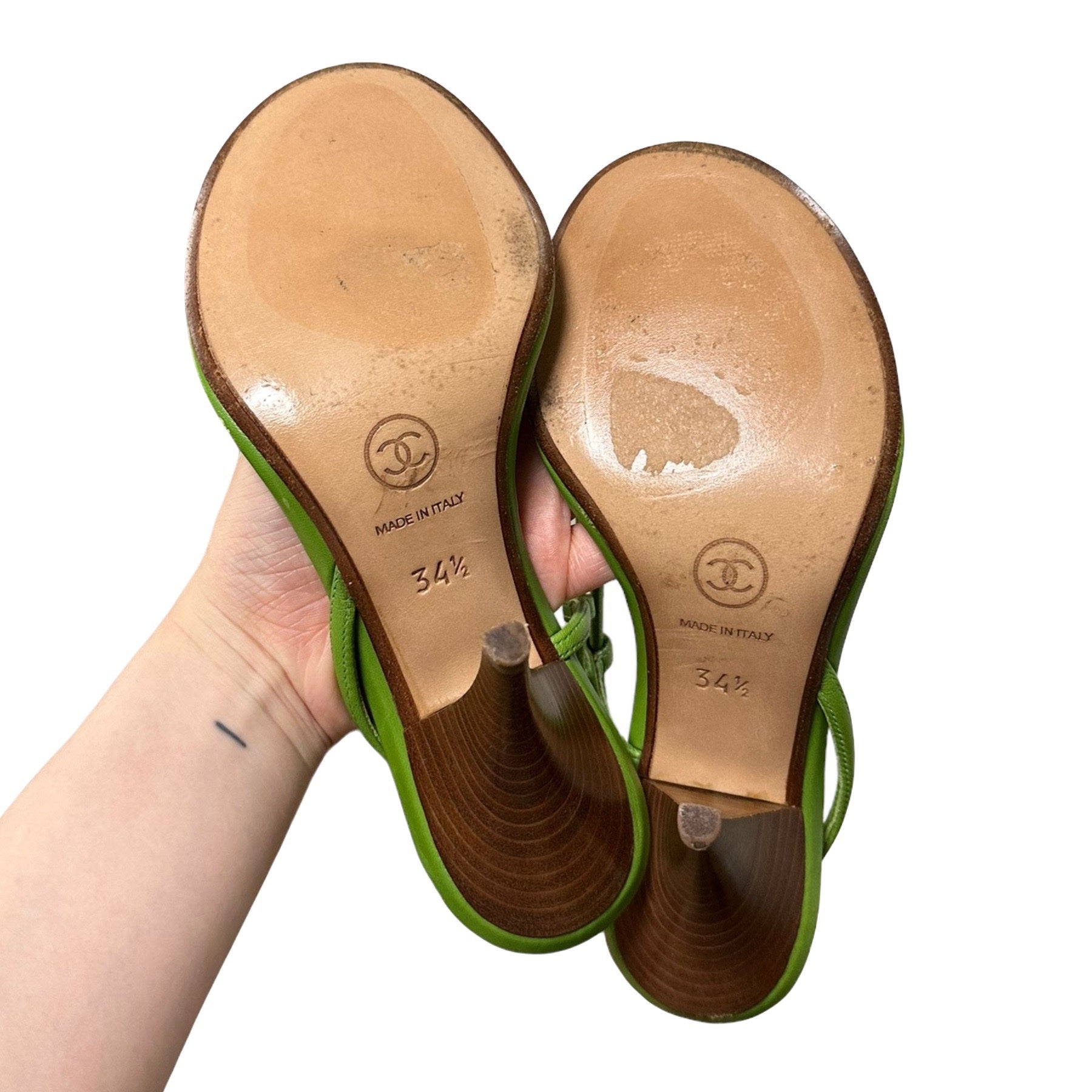 CHANEL Spring Summer 2004 Ladybug Slingback Sandals