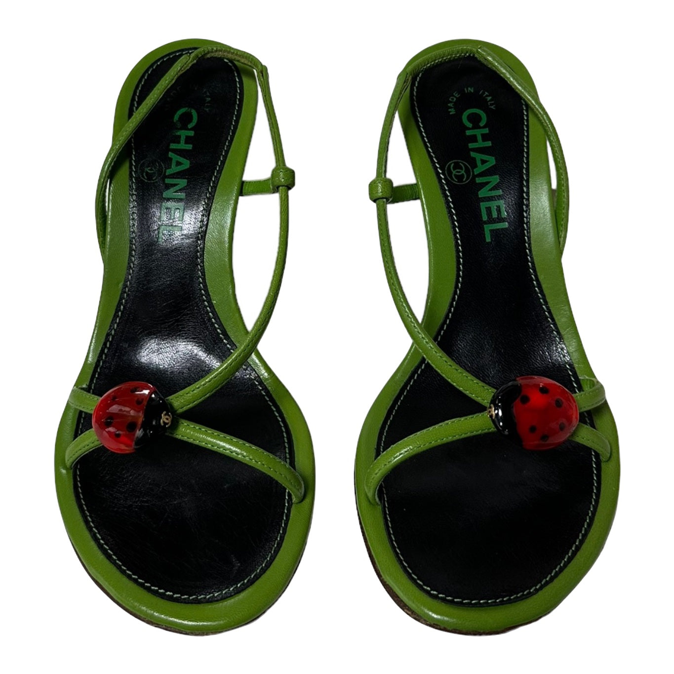 CHANEL Ladybug Slingback Sandals