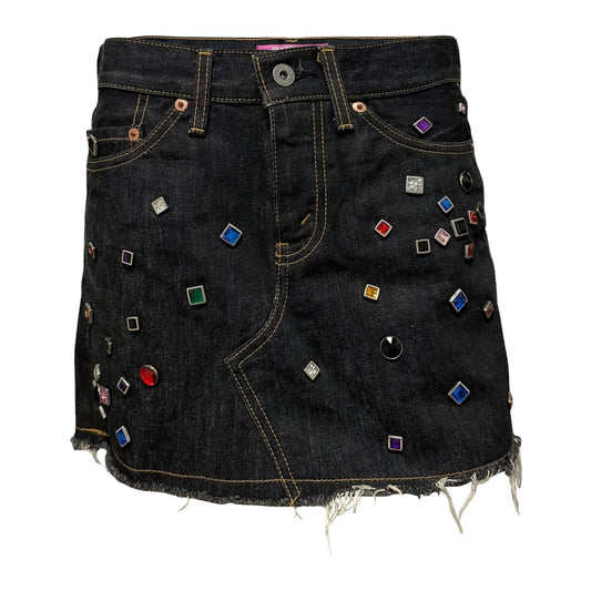 JUNYA WATANABE MAN Fall Winter 2002 Jewel Studded Denim Mini Skirt