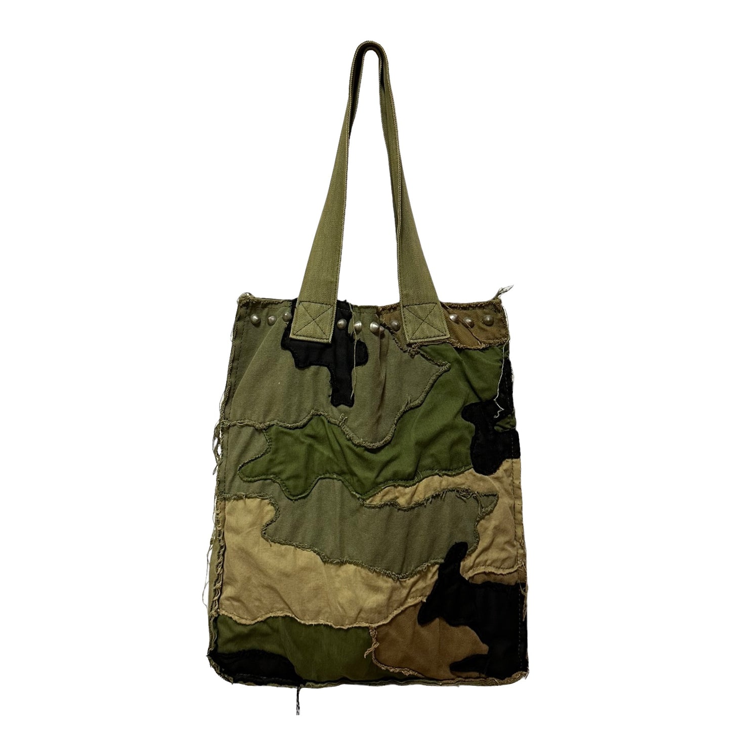 JUNYA WATANABE Fall Winter 2006 Studs Camouflage Patchwork Tote Bag