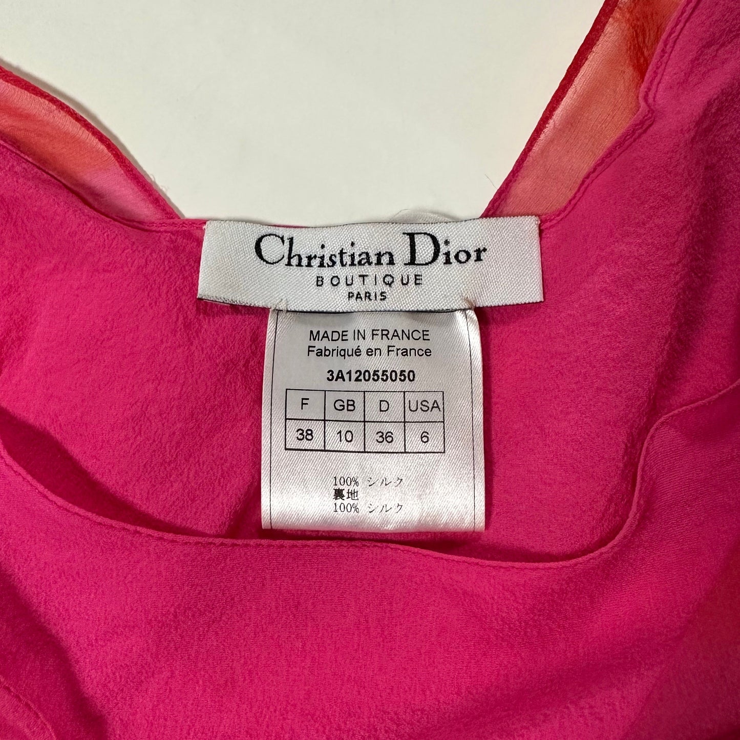 CHRISTIAN DIOR Spring Summer 2003 Tie-Dye Sheer Side Slit Blouse