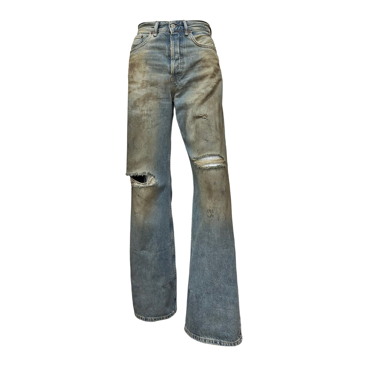Jeans ACNE STUDIOS Wide Leg Déchirés – Collection Hiver 2023, Taille 23/32, Neuf Avec étiquettes