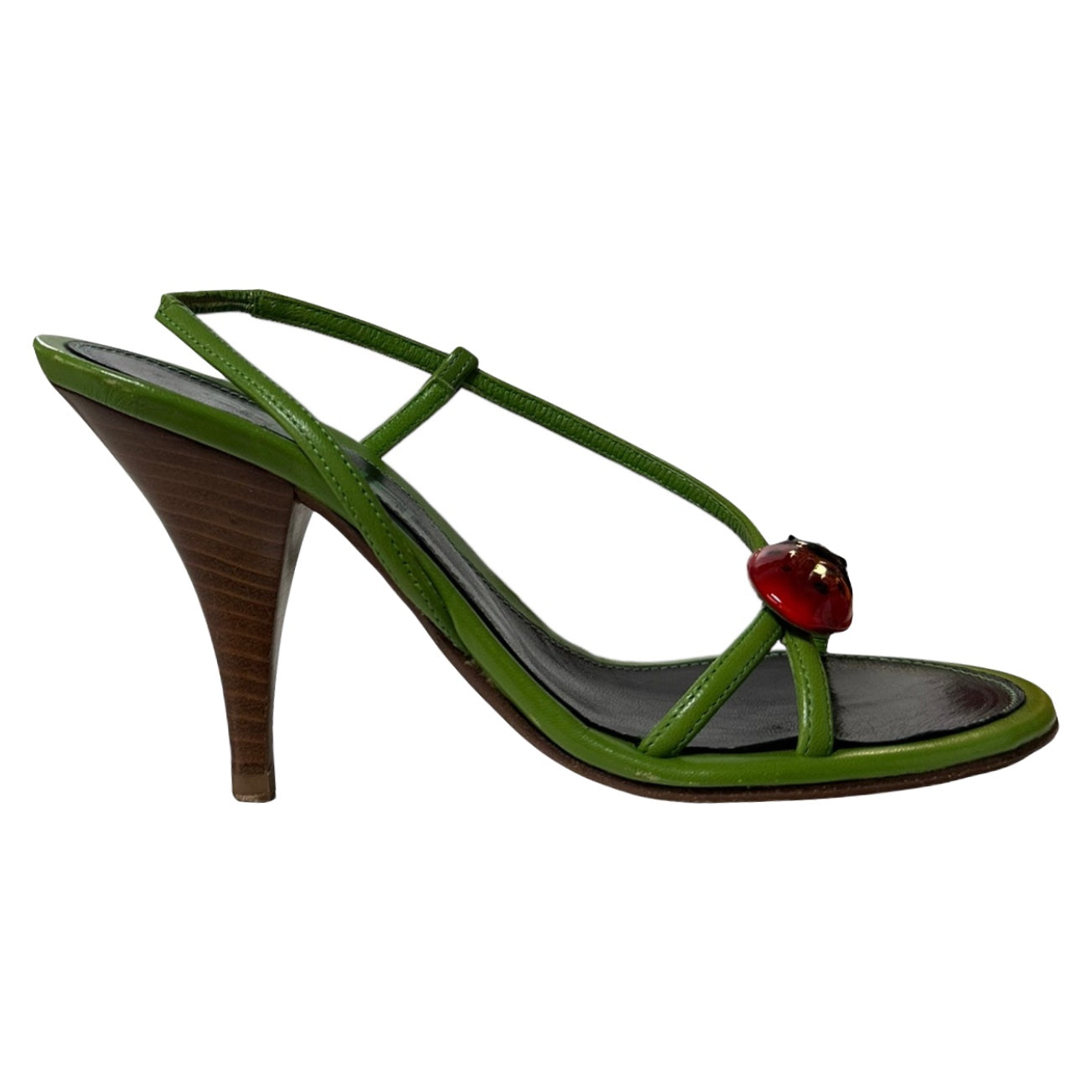 CHANEL Spring Summer 2004 Ladybug Slingback Sandals