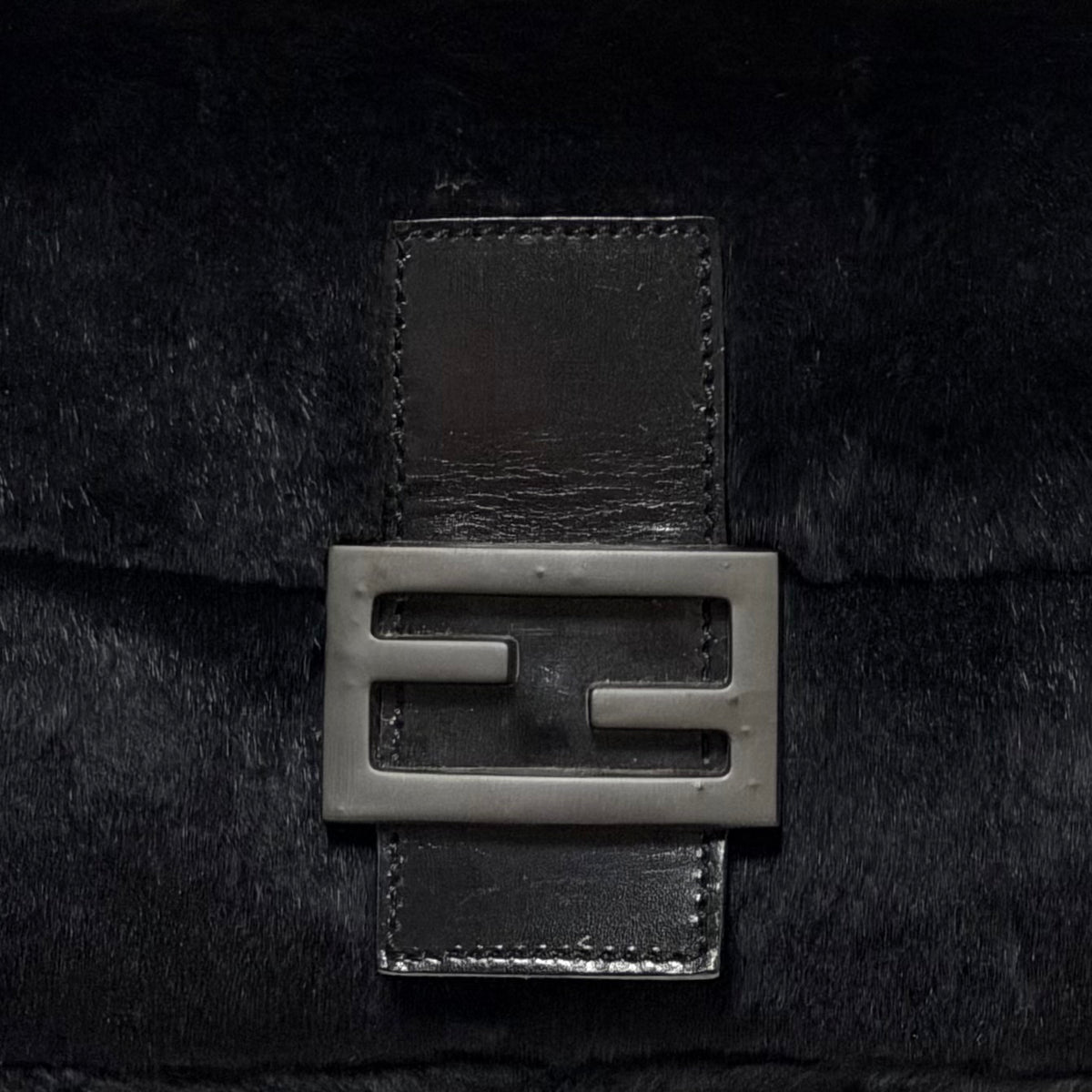 FENDI Vintage Rabbit Fur Baguette Bag