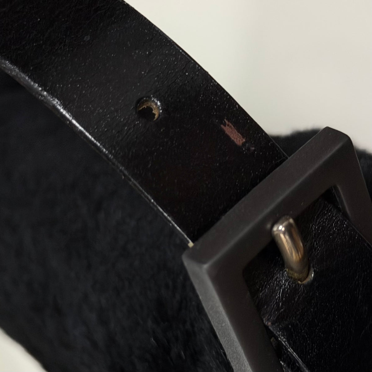 FENDI Vintage Rabbit Fur Baguette Bag