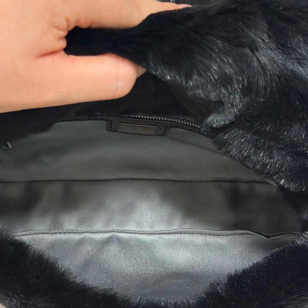 FENDI Vintage Rabbit Fur Baguette Bag