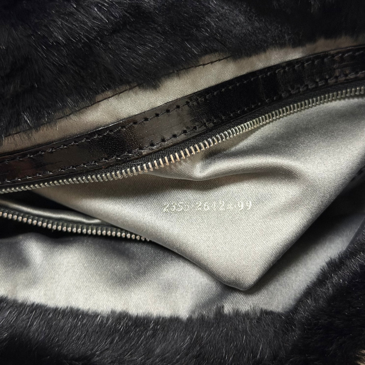 FENDI Vintage Rabbit Fur Baguette Bag