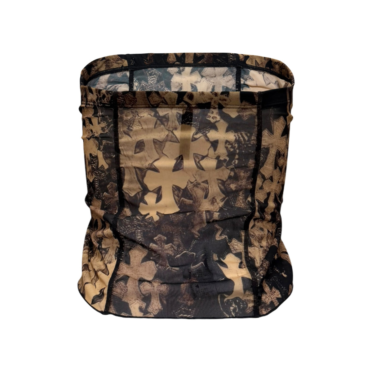 CHROME HEARTS Cross Patch Print Mesh Tube Top