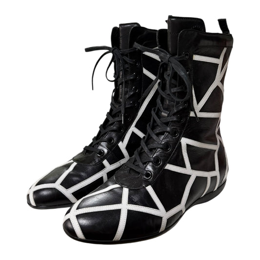 SALVATORE FERRAGAMO × YOHJI YAMAMOTO Fall Winter 2009 Leather Lace-Up Boots