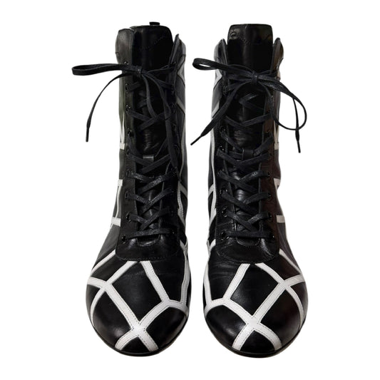 SALVATORE FERRAGAMO × YOHJI YAMAMOTO Fall Winter 2009 Leather Lace-Up Boots