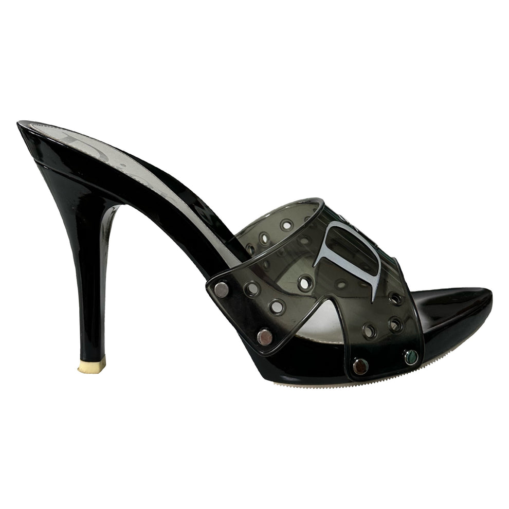 CHRISTIAN DIOR Jelly Logo Platform Heel Sandals â 24/7 archives