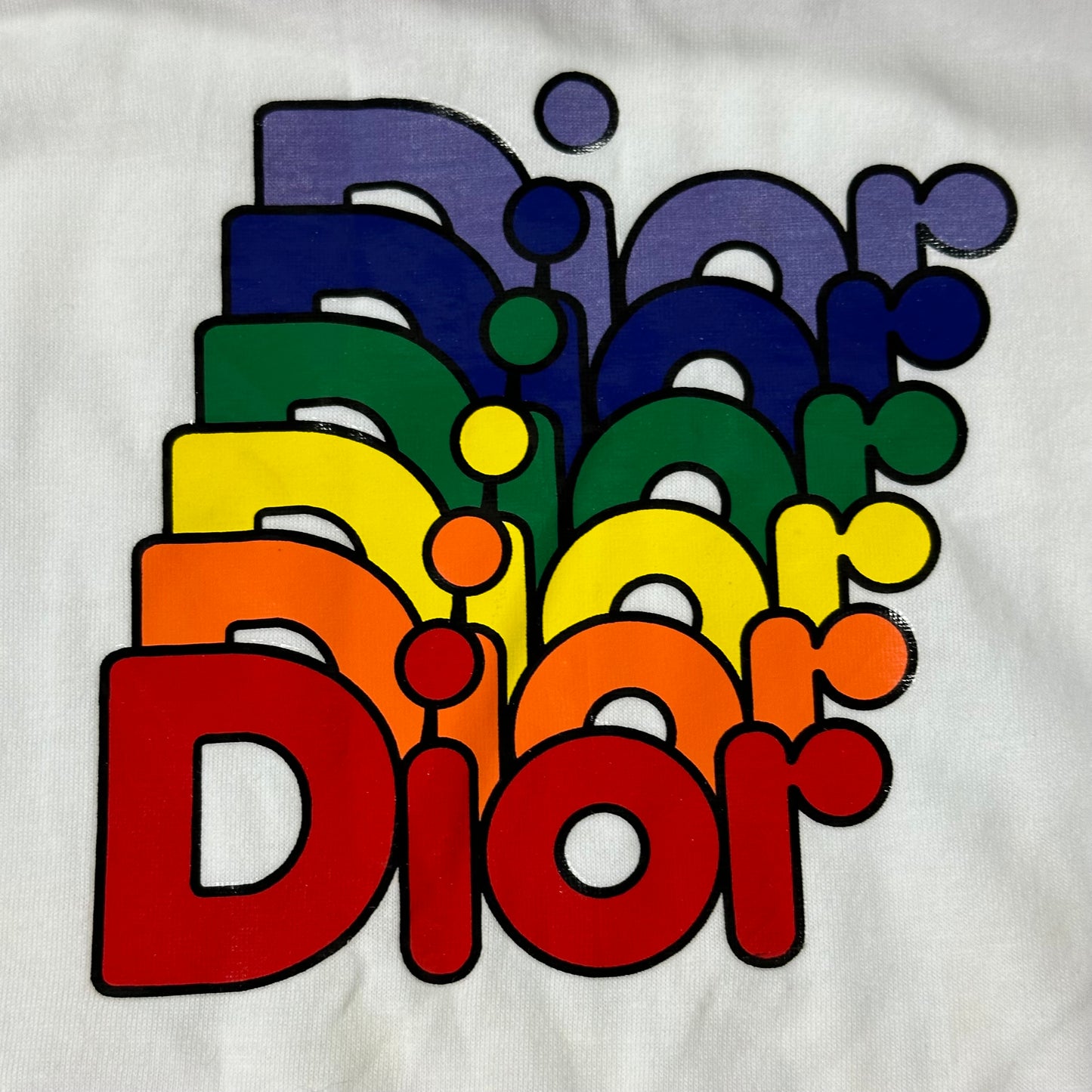 CHRISTIAN DIOR Spring Summer 2002 "AddicT" Logo Printed Long Sleeve T-Shirt