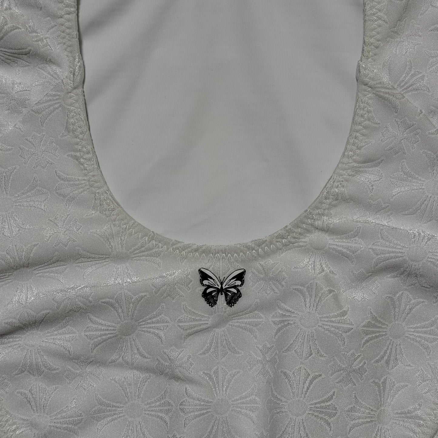 CHROME HEARTS "Dipped in Blue” Embossed Cross Halterneck One-Piece Swimsuit