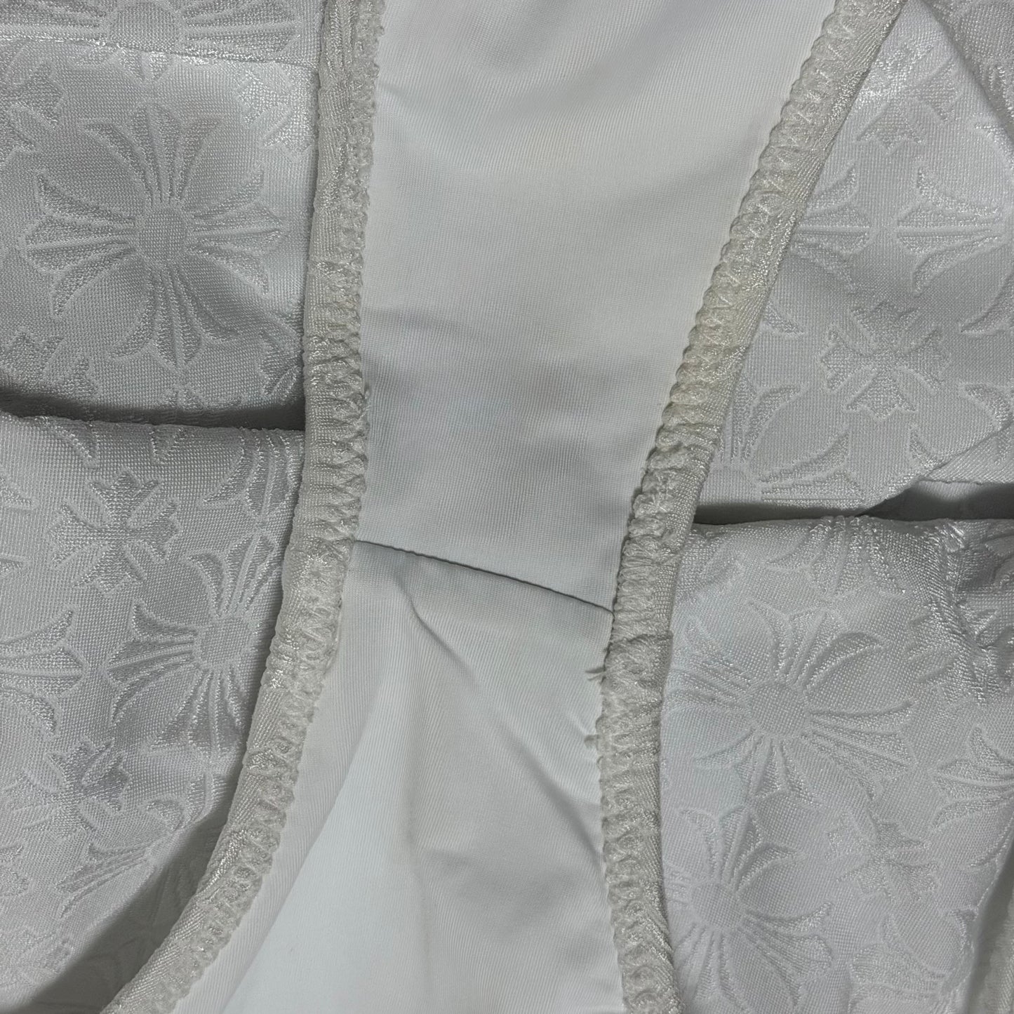 CHROME HEARTS "Dipped in Blue” Embossed Cross Halterneck One-Piece Swimsuit