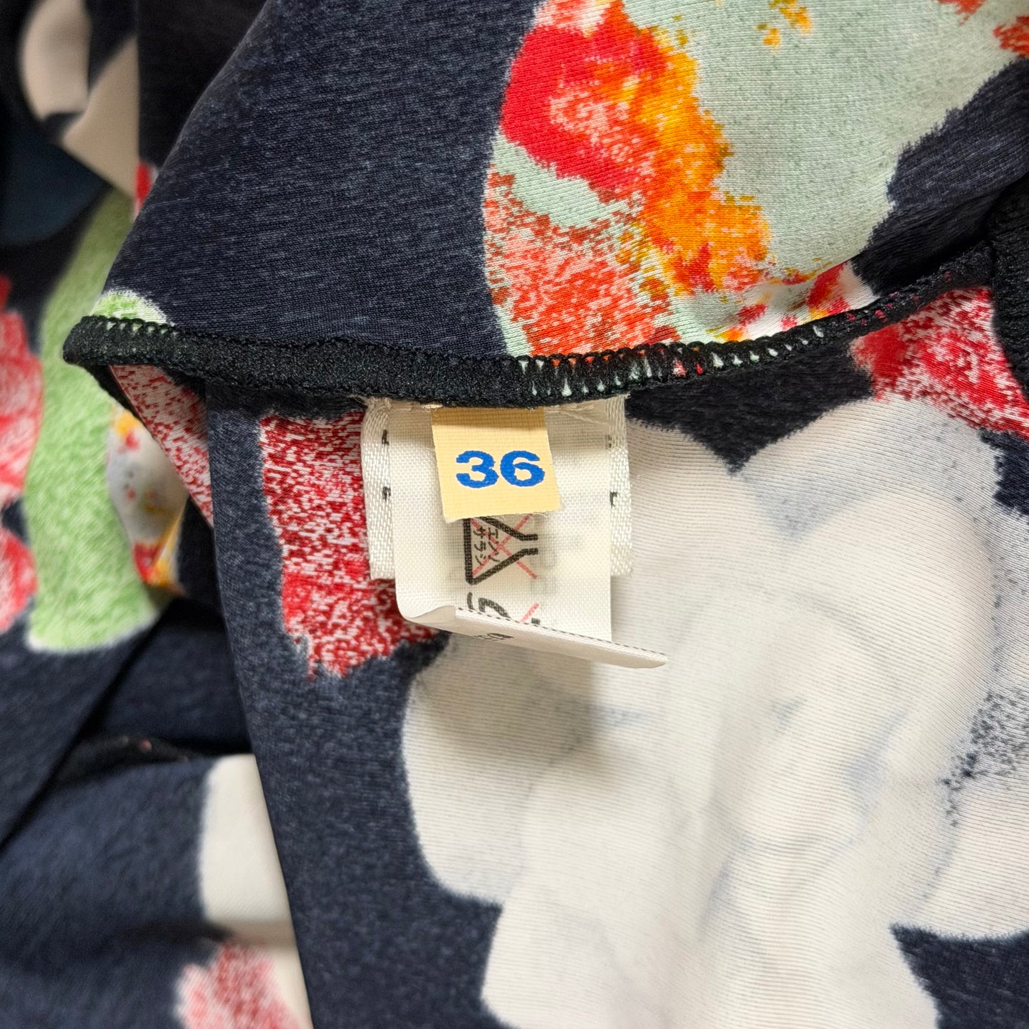 CHANEL Spring Summer 1992 Logo Abstract Floral One-Piece Swimsuit