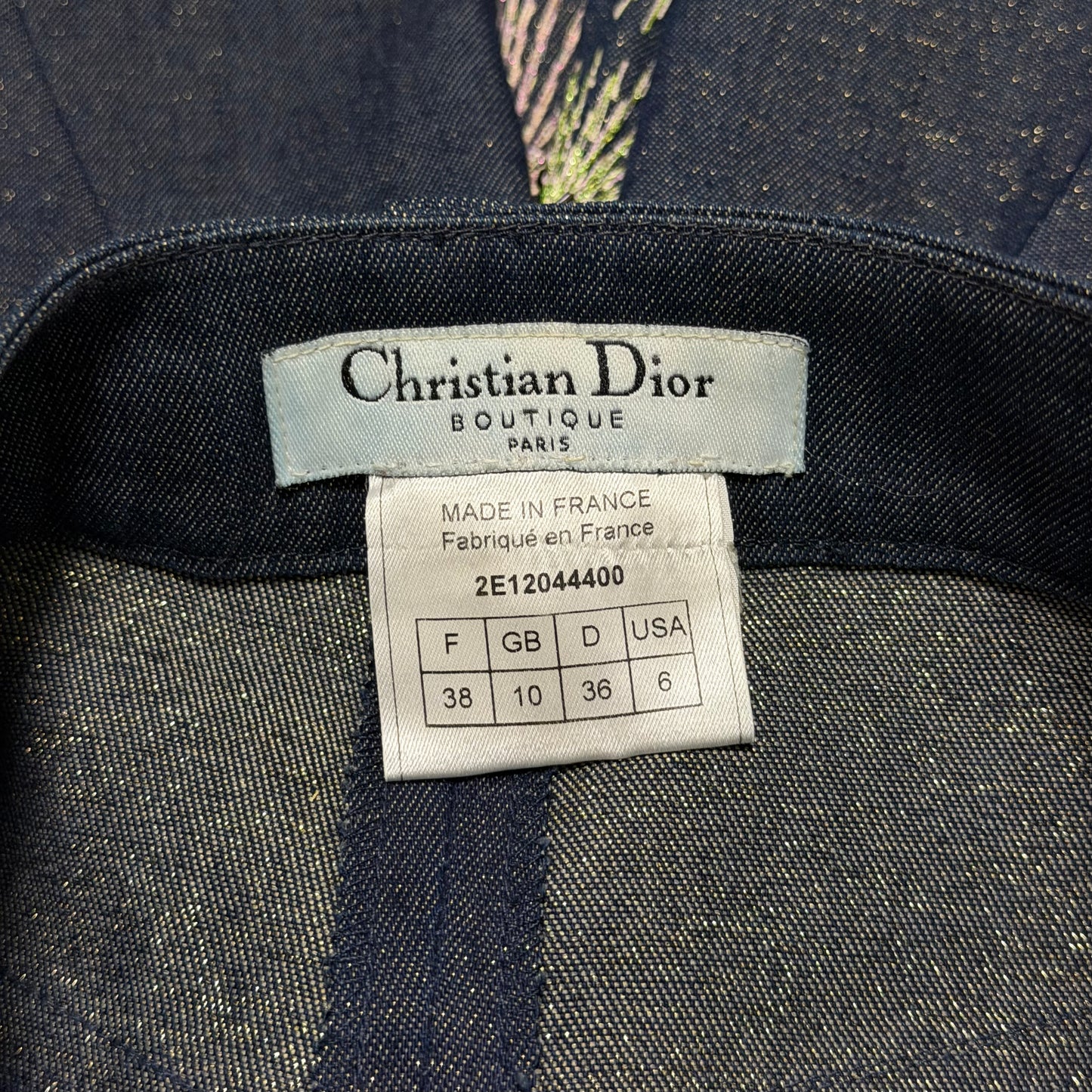 CHRISTIAN DIOR Spring Summer 2002 Fireworks Beaded Flared Denim Pants