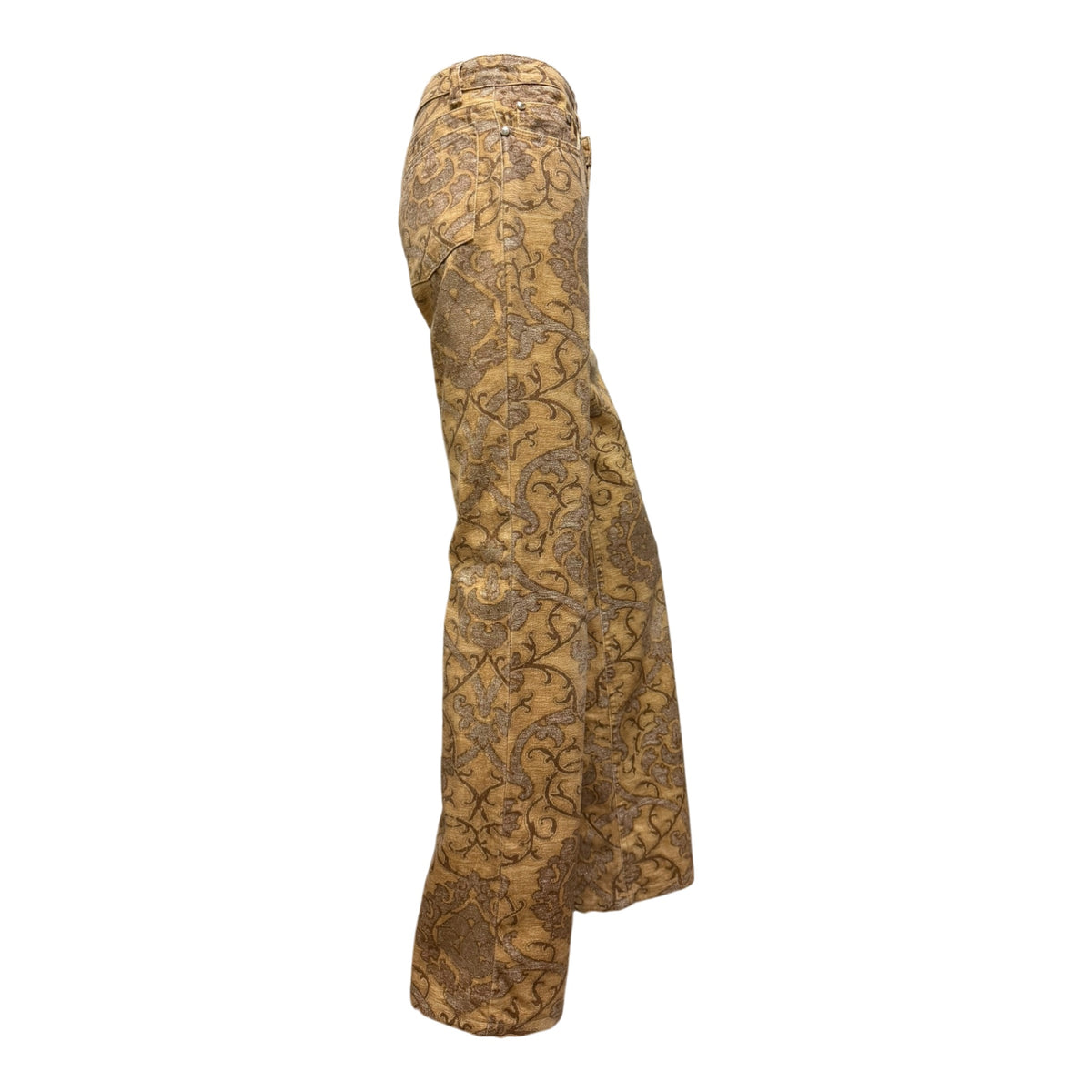 ROBERTO CAVALLI Vintage Baroque Pattern Straight Leg Pants