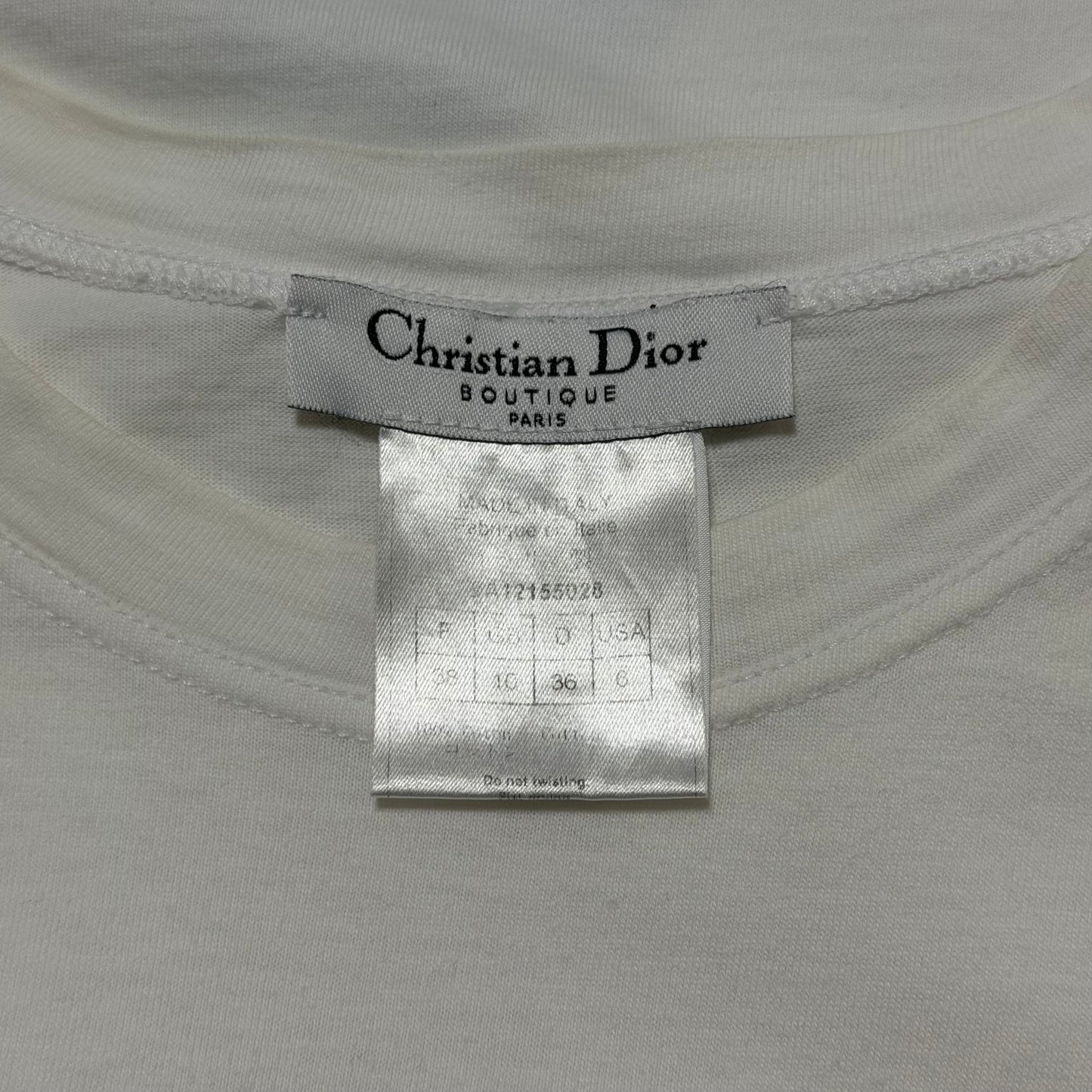 CHRISTIAN DIOR Spring Summer 2002 Cartoon "J'ADORE DIOR" Mermaid T-Shirt