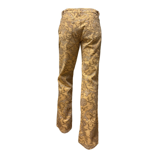 ROBERTO CAVALLI Vintage Baroque Pattern Straight Leg Pants