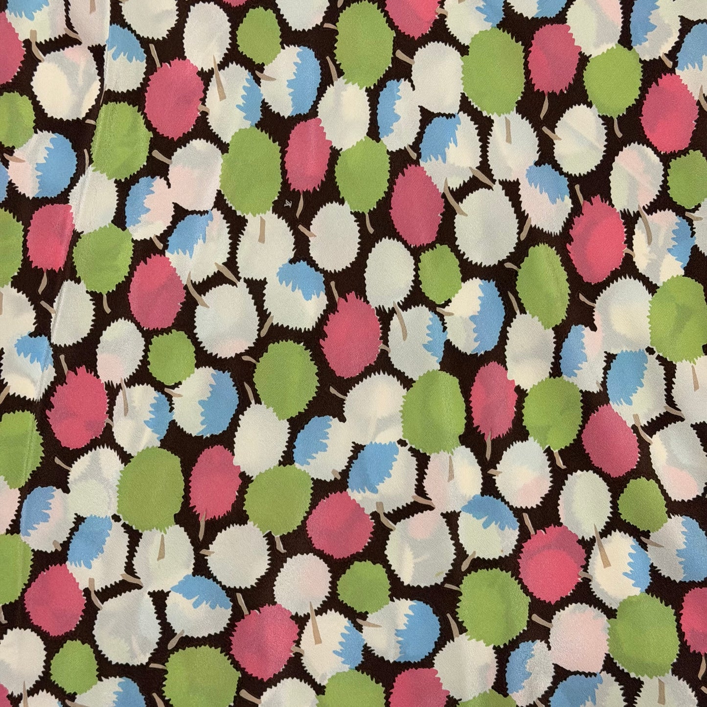 LOUIS VUITTON Spring Summer 2005 Apple Print Beaded Sequin-Trim Midi Skirt