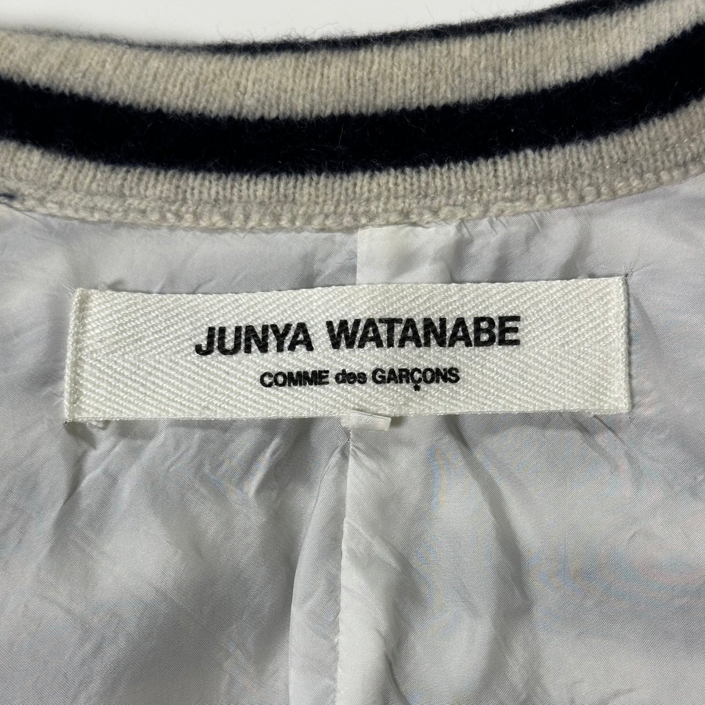 JUNYA WATANABE Fall Winter 2003 Striped Button Up Blazer Jacket