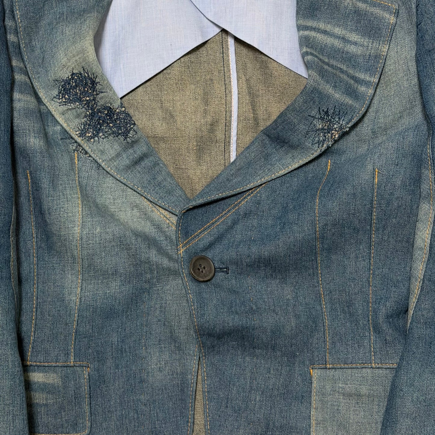 JUNYA WATANABE Spring Summer 2009 African Print Denim Tailored Jacket