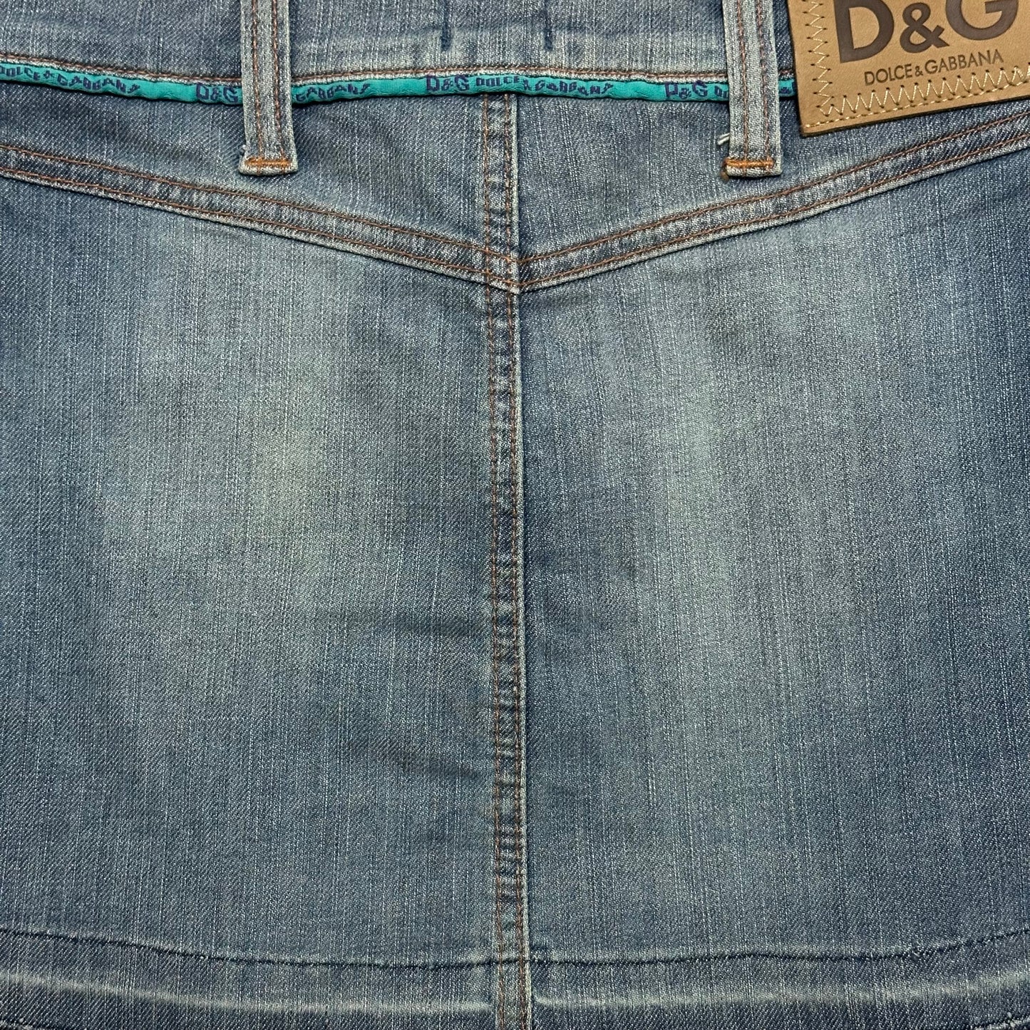 D&G Distressed Denim Mini Skirt