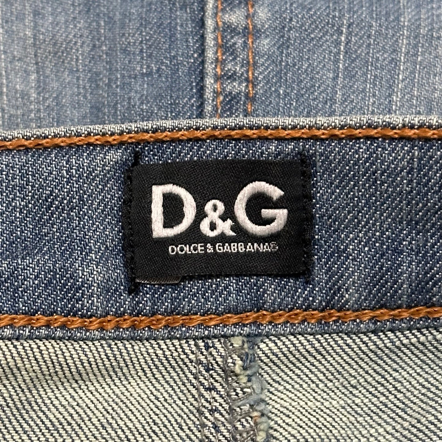 D&G Distressed Denim Mini Skirt