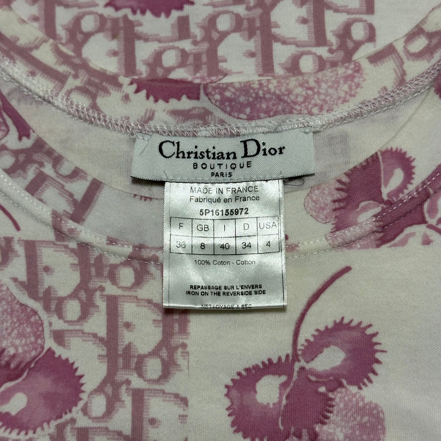 CHRISTIAN DIOR Trotter Floral Print Tank Top