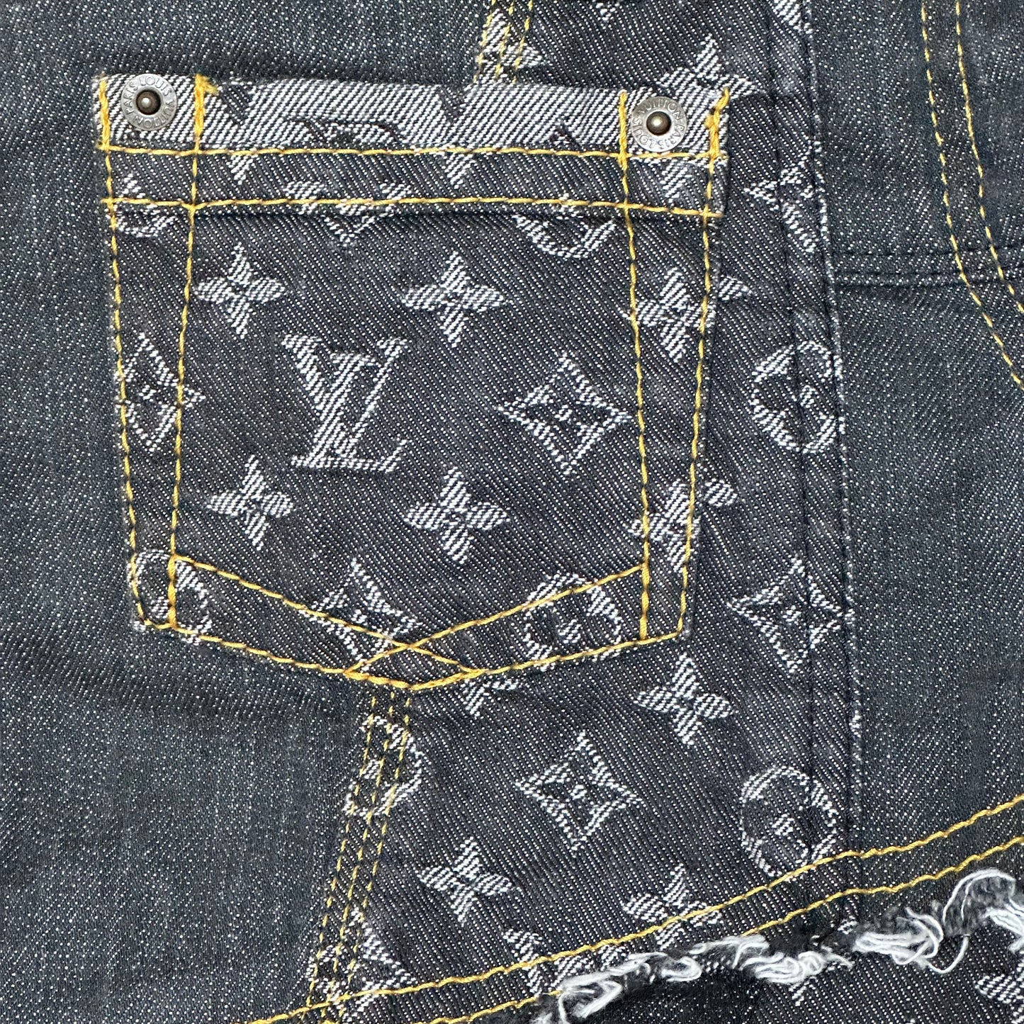 LOUIS VUITTON Spring Summer 2007 Monogram Patchwork Denim Jeans