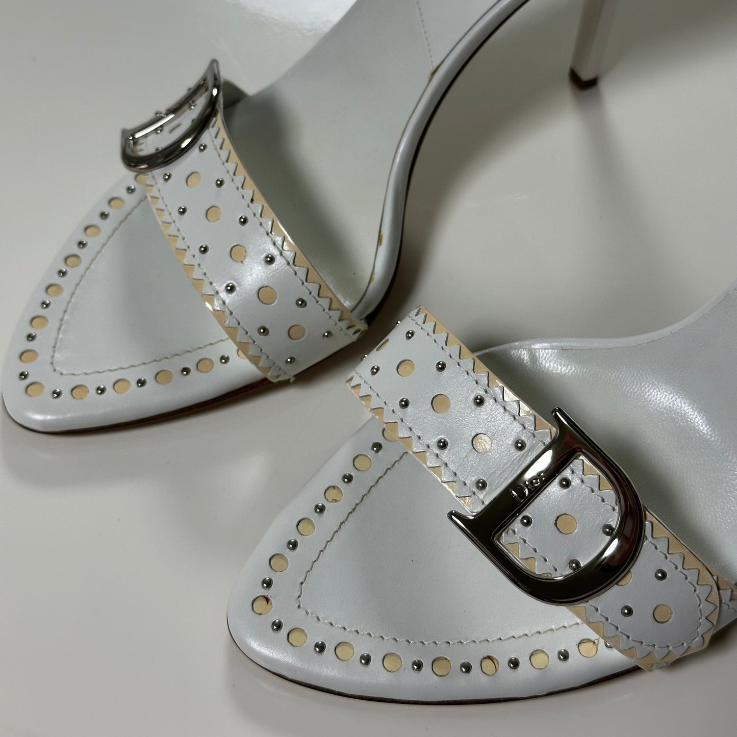 CHRISTIAN DIOR Spring Summer 2004 D'Trick Leather Studded Sandals