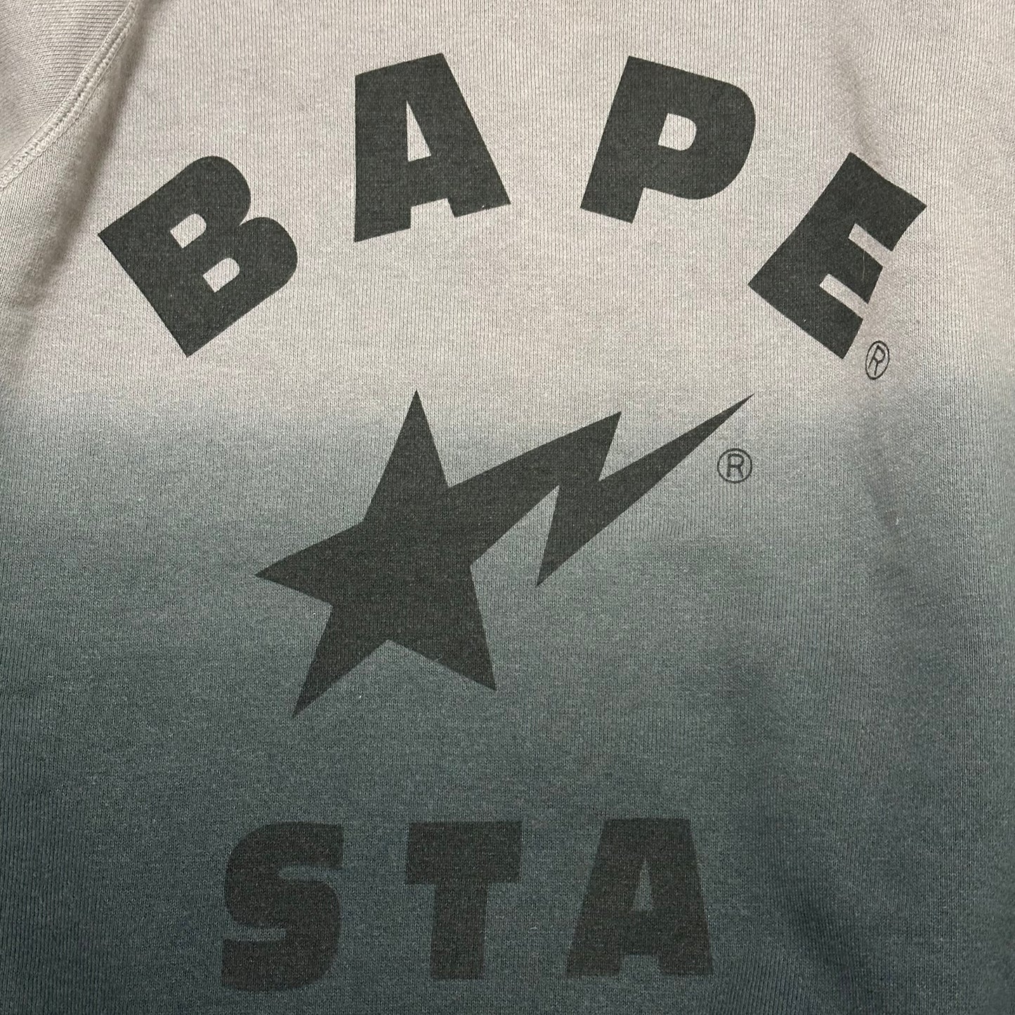 A BATHING APE "BAPE STA" Logo Print Gradient Sweatshirt