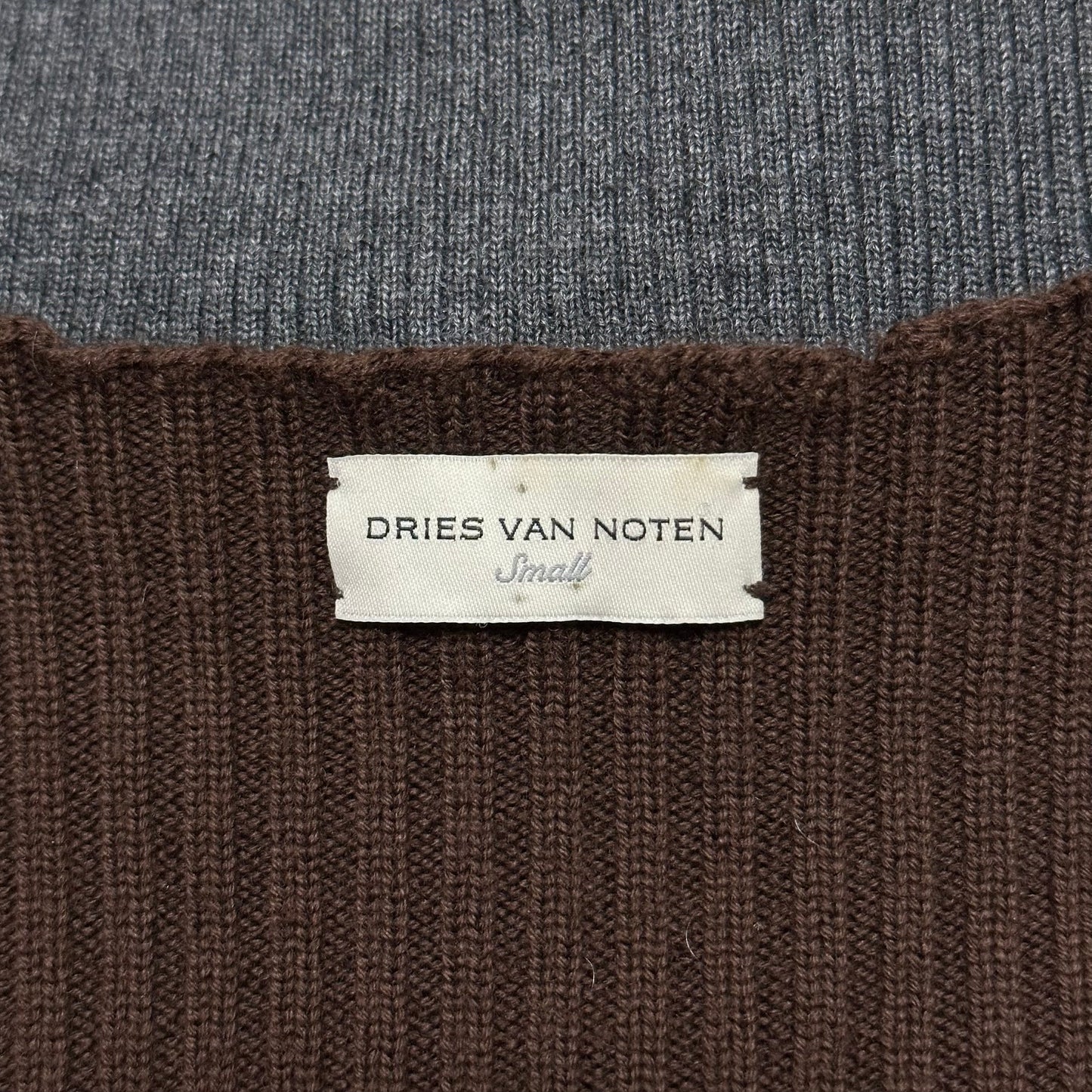 DRIES VAN NOTEN Fall Winter 2023 Deconstructed Patchwork Knit Sweater