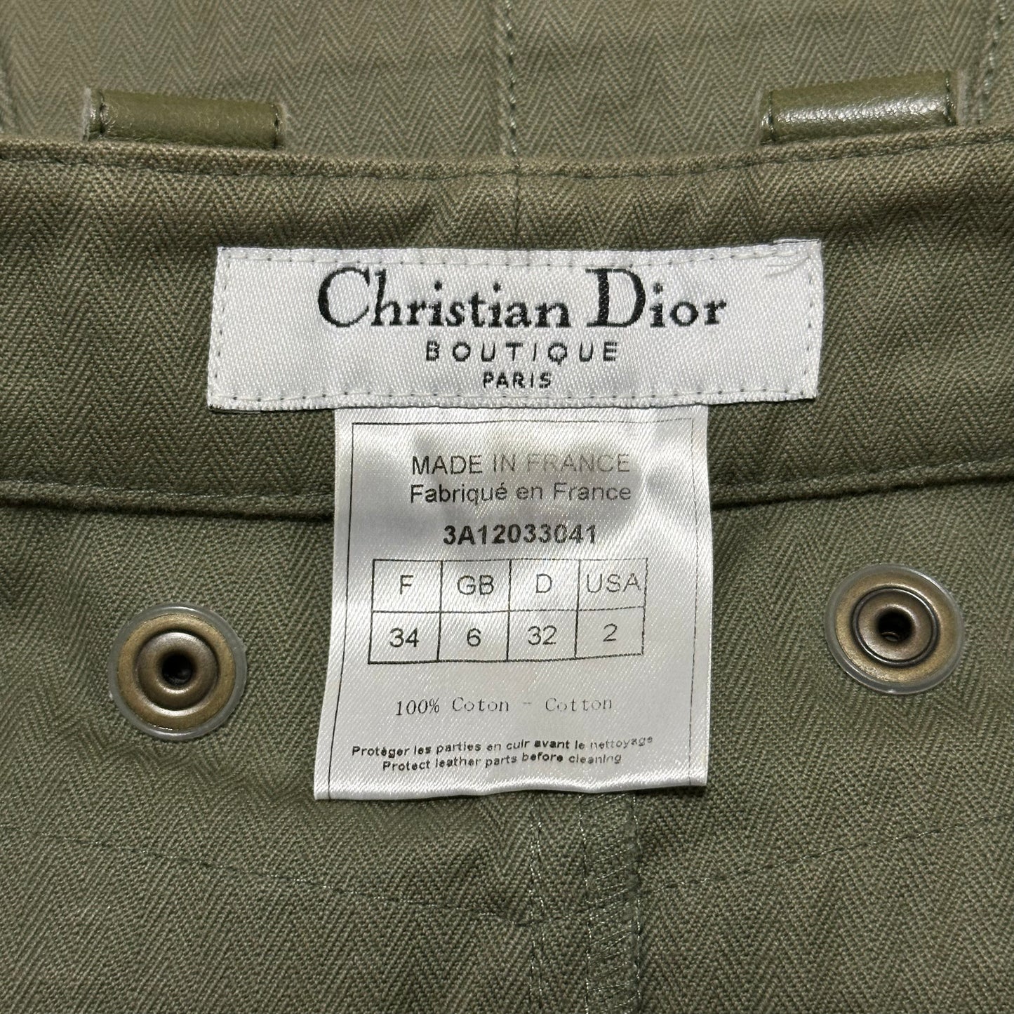 CHRISTIAN DIOR Fall Winter 2003 Leather Belted Mini Skirt