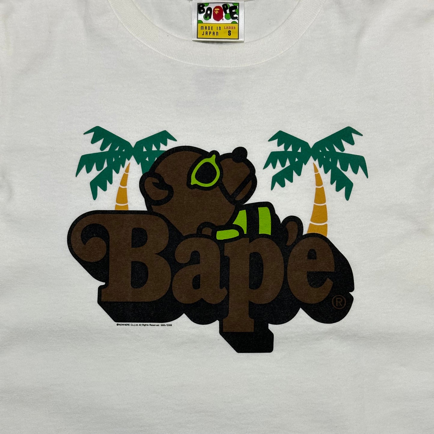 A BATHING APE "BAPE" Logo Bear Print T-Shirt