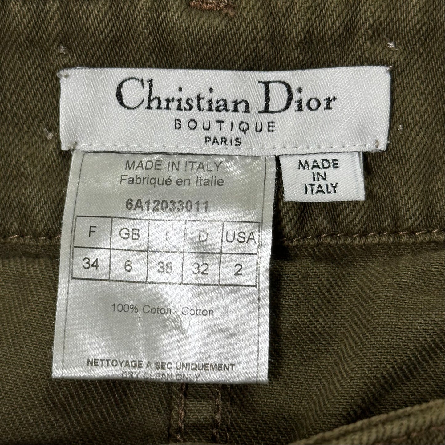 CHRISTIAN DIOR Fall Winter 2006 Hand Stitch Denim Mini Skirt