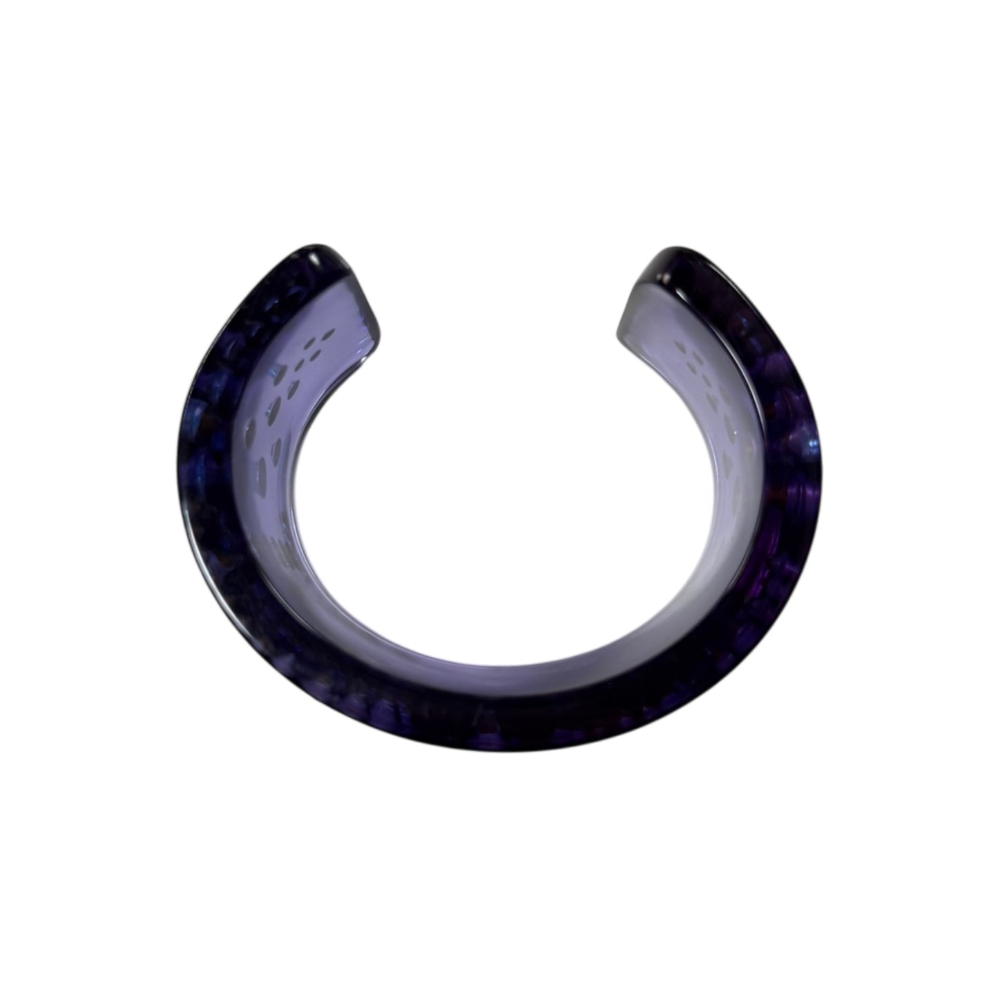 CHRISTIAN DIOR 2004 Lucite Cuff Bracelet with Blue Rhinestones