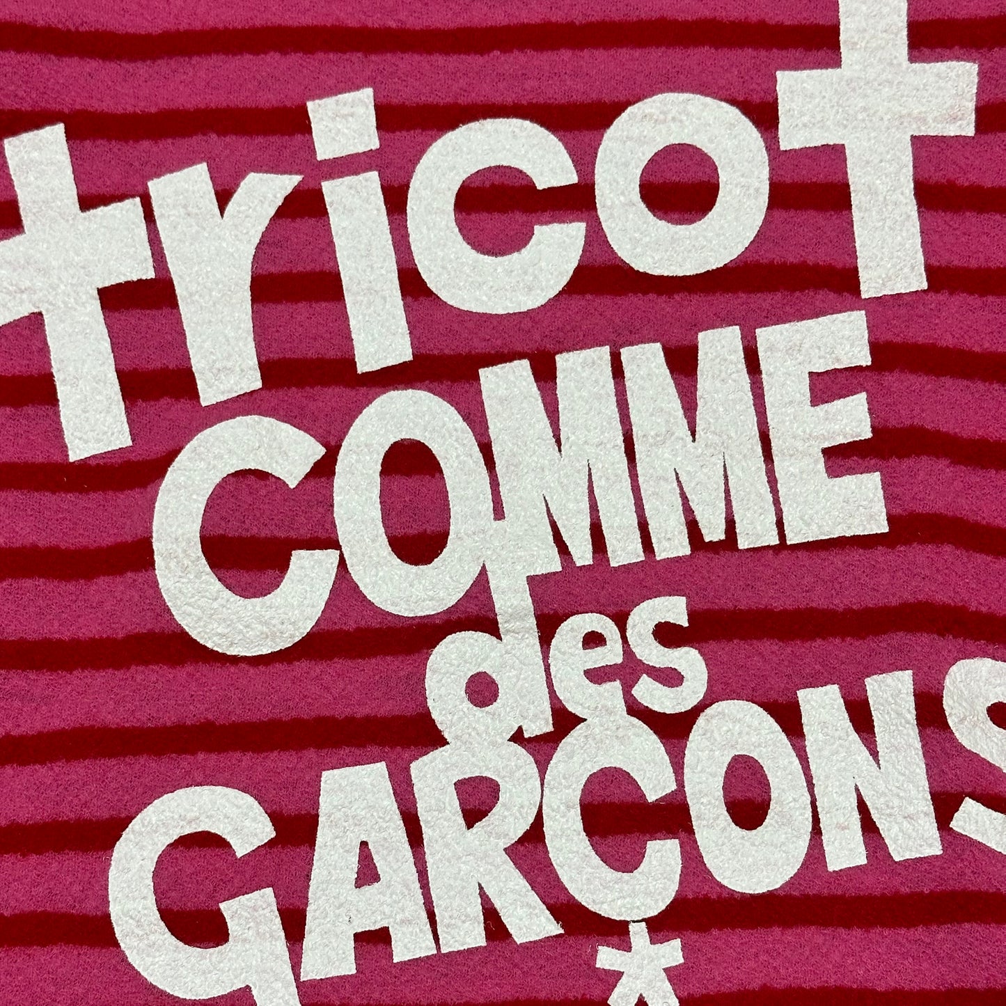 TRICOT COMME DES GARÇONS Logo Print Striped Sweater