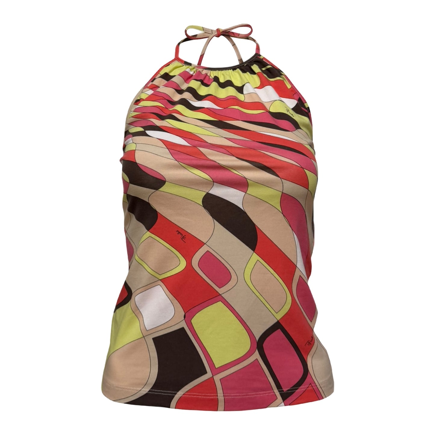 EMILIO PUCCI Spring Summer 2006 Signature Print Halter Neck Top