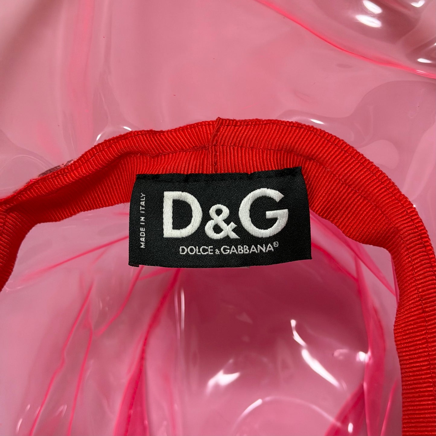 D&G Spring Summer 2004 Pink Transparent PVC Cowboy Hat with Metal Longhorn Skull