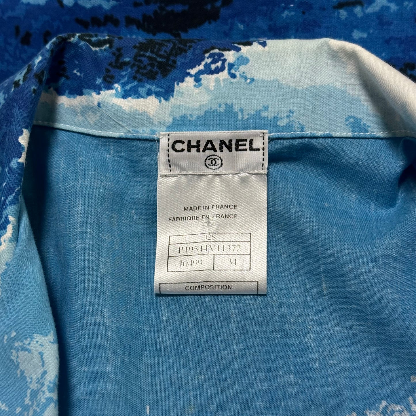 CHANEL Spring Summer 2002 Surf Logo Print Aloha Shirt