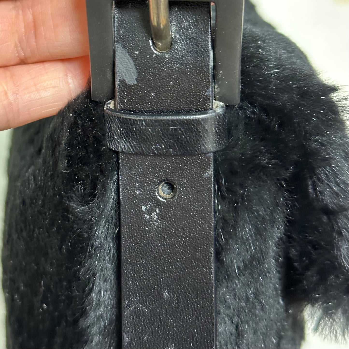 FENDI Fall Winter 1999 Fur Mamma Baguette Bag