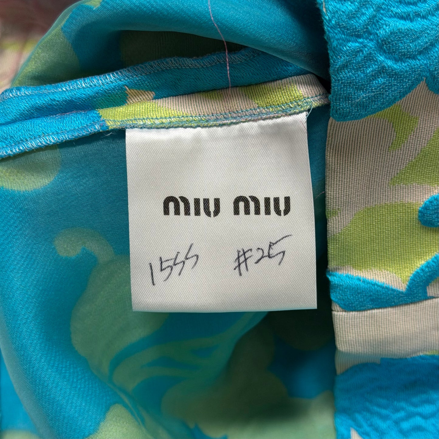 MIU MIU Spring Summer 2015 Cloqué Peony Pattern Sleeveless Top with Ruffle Trim