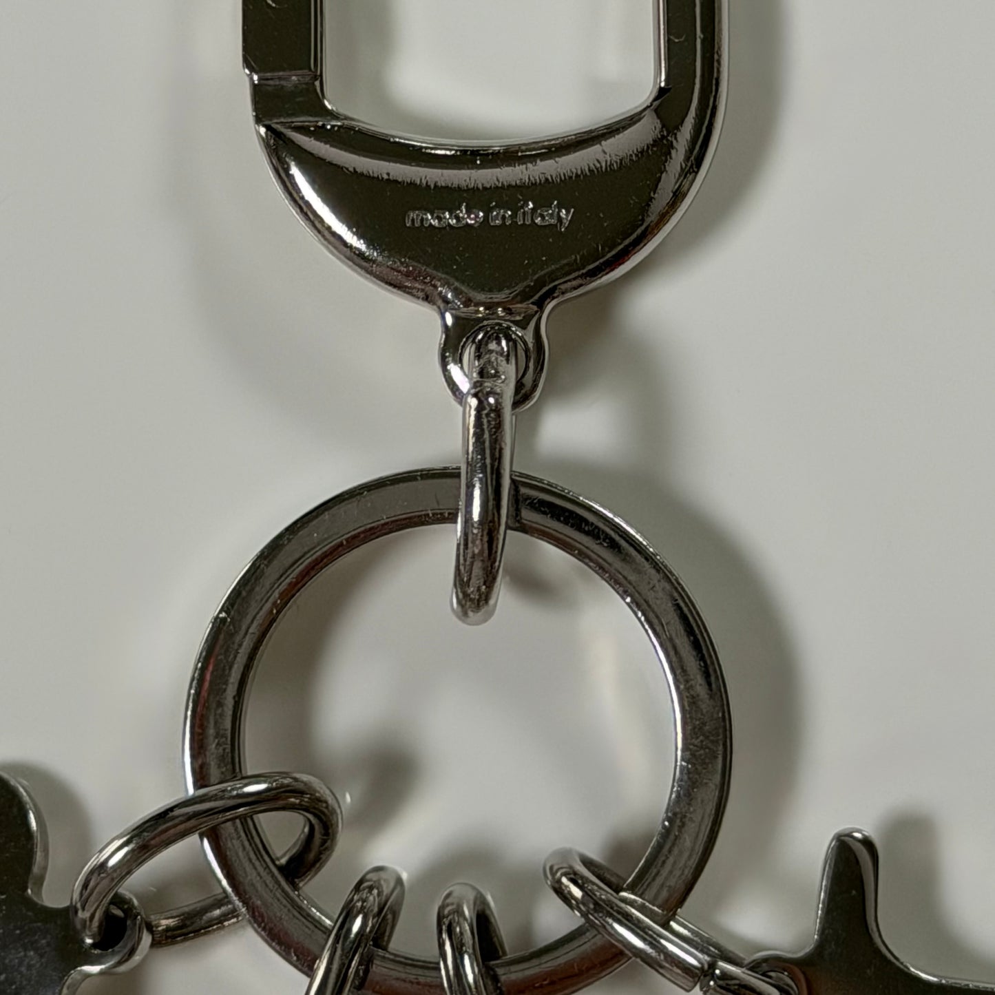 CHRISTIAN DIOR Vintage Pavé Crystal Dior Logo Bag Charm Key Chain