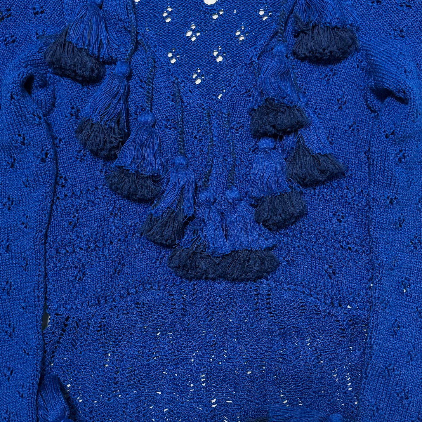 LOEWE Spring Summer 2019 Tassel-Trim Pointelle Knit Sweater